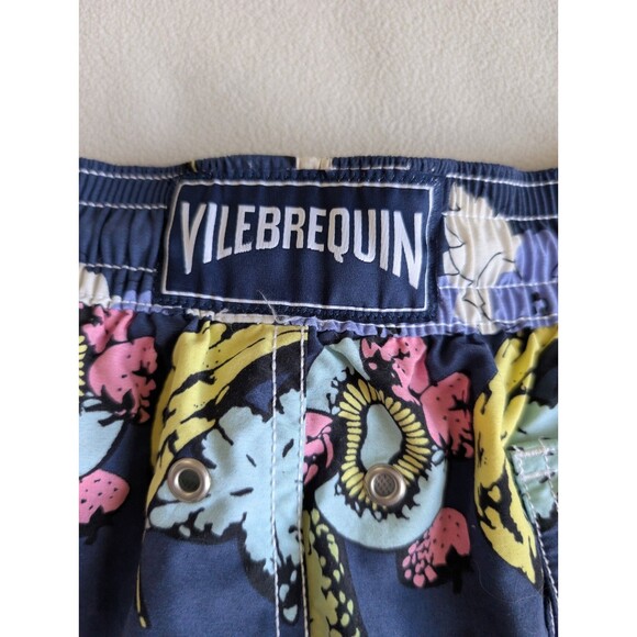 Vilebrequin Mens Swim Trunks XL Floral Print Tropical Fruit Retro Surf Beach Lei - Picture 5 of 10